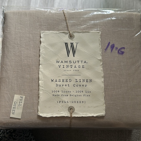 Wamsutta 100% Belgian Flax  Linen Duvet Cover - Picture 3 of 3